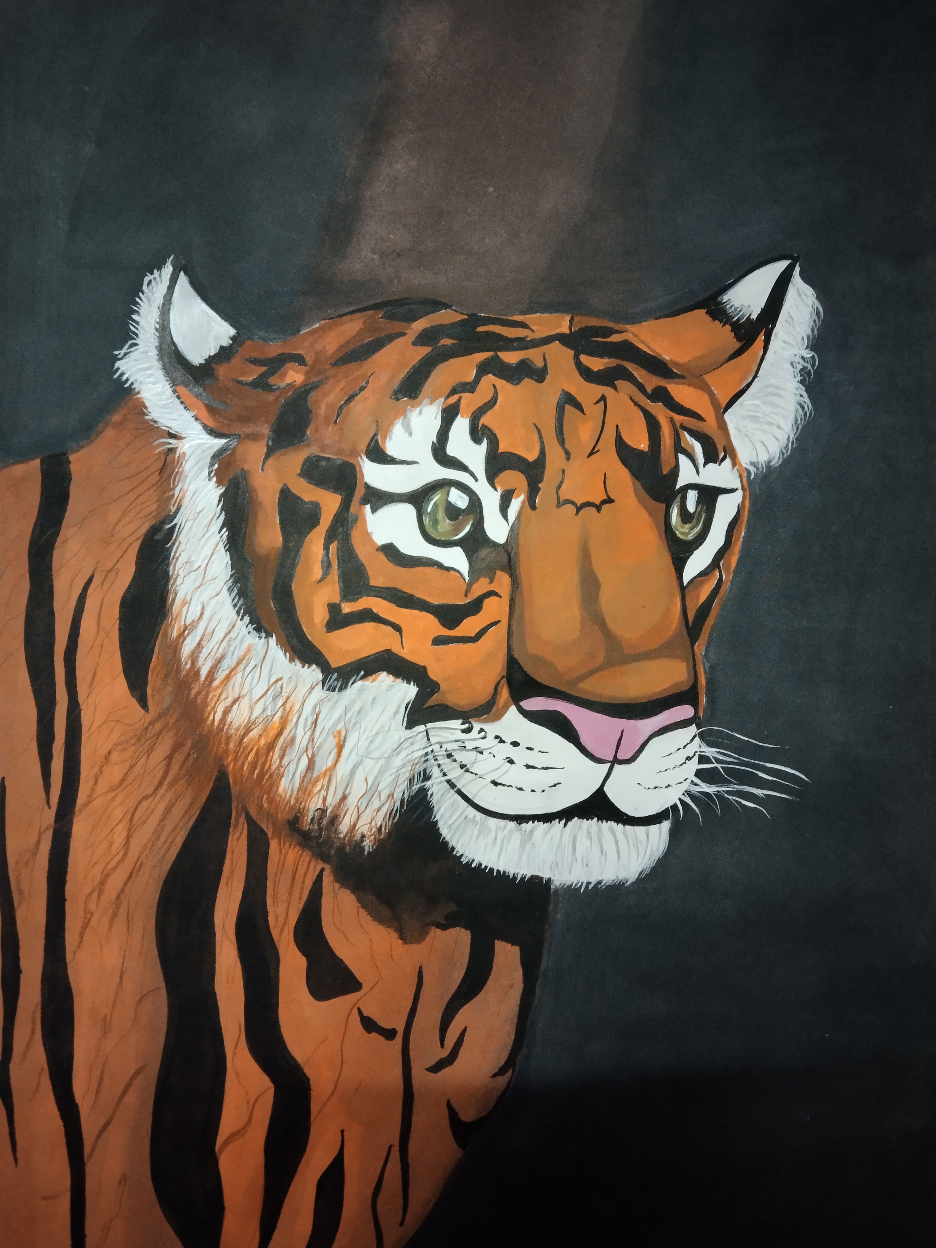 Royal bengal tiger — acrylic digital artwork by Spooky Arts